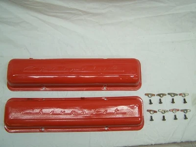 Chevrolet Small Block 1960's Valve Covers w/ Hardware in Fair Survivor Condition - Image 1 of 4