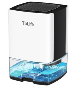 Dehumidifier 30 OZ Water Tank with Auto-Off, 7 Colors LED Light, White - Picture 1 of 8