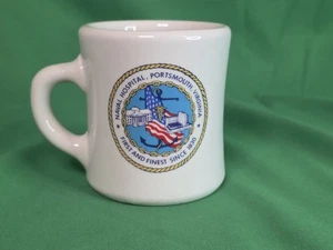 Portsmouth Naval Hospital (U.S. Navy) Vintage White Coffee Mug Virginia VA Rare - Picture 1 of 6