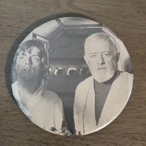 Luke Skywalker & Ben Obi-Wan Star Wars Pinback Buttons 2 Inch Diameter vintage - Picture 1 of 5