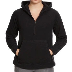 Sudadera con Capucha BASS Exterior Mujeres Acogedora Clima Frío Media Cremallera Polar Talla US XL Negra GSJ - Imagen 1 de 4