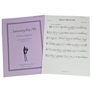 January the 7th Sheet Music Horn Piano Bryan Rowe French Horn Score Spiorad - Picture 1 of 6
