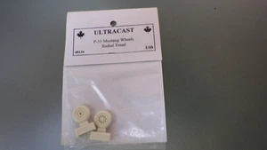 ULTRACAST Resin 1/48 Airplane Kit Accessory Parts * #48134 P-51 Mustang Wheels - Picture 1 of 4