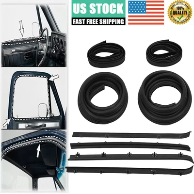 Complete Door Window Weatherstrip Seal Set Kit for 1981-1991 Chevy GMC  - Image 1 of 4