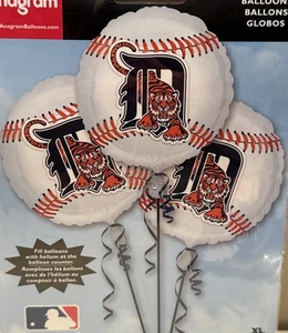 Detroit Tigers MLB Baseball Geburtstag Party 3er Pack 18" Folienballons.  NEU - Bild 1 von 3