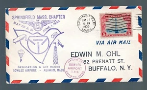 1930 SPRINGFIELD MASS. CHAPTER OF NAA DEDICATION & AIR RACES BOWLES FIELD AGAWAM - Picture 1 of 1