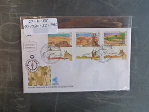 1988 ISRAEL NATURE RESERVES IN NEGEV SET 3 STAMPS W/- TAB FIRST DAY COVER - Picture 1 of 1