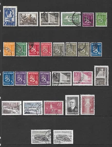 FINNLAND VERSCHIEDENE GEBRAUCHTE AUSGABEN 1937 bis 1947 - Bild 1 von 2