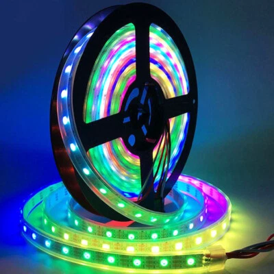 5050 RGB WS2812B LED Strip 30/60/144LED/m WS2812 IC Individual Addressable 5V US - Image 1 of 4