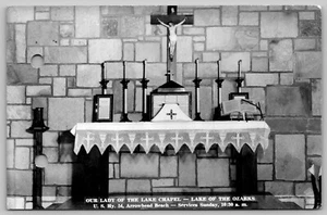 1950 RPPC Arrowhead NC Our Lady Of The Chapel HAS HOLES Photo Postcard L9 - Picture 1 of 2