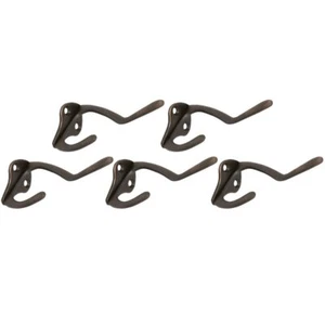 181966 Double Hat And Coat Hook 3" 5pack Oil Rubbed Bron - Picture 1 of 8