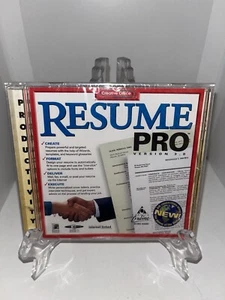 Resume Pro Version 3.0 1997 Release Sealed CD Rom By Creative Office - Picture 1 of 4