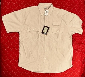Red Head Herren Hemd Kurzarm Knopfleiste Outdoor Chambray Large Khaki Neu mit Etikett L - Bild 1 von 7