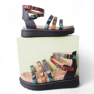 L'Artiste by Spring Step Selyse Platform Sandal Black Multicolor Women's 9.5-10 - Picture 1 of 11