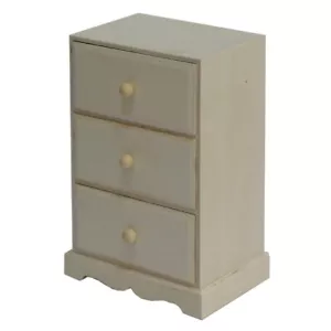 Boyle Craftwood 12x19cm Storage Chest Wooden Organiser/3 Drawers Craft Activity - Picture 1 of 3