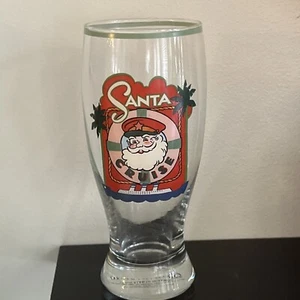 Vintage Christmas Dept 56 Santa Claus Drinking Glass Retro Santa Cruise 10oz - Picture 1 of 4