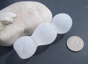 Vetro da mare, pezzo di perline trasparenti molto grande - Foto 1 di 5