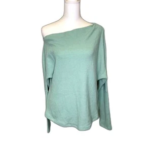 AEMI+CO Off Shoulder Dolman Sleeve Waffle Weave Top Medium - Picture 1 of 11