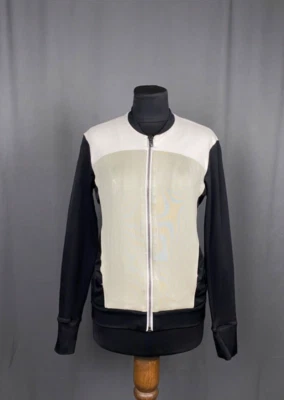 Helmut Lang Mujer Beige Negro Bomber Jacket Talla S - Imagen 1 de 4