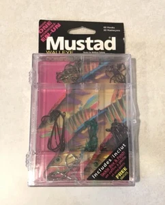 Vintage Mustad Walleye Hook Kit Tackle Box Patch Made In Norway NEW Collectable - Picture 1 of 5