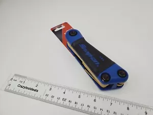 Snap On Tools NEW AWMEF10K 10 Piece Metric Hex Key Folding Set (1.5-10 mm) Blue - Picture 1 of 12