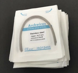 100 Packs 1000 Pcs Dental Stainless Steel Rectangular Arch Wire Bows Ovoid Form - Foto 1 di 9