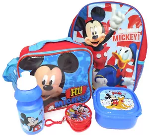 Disney Mickey Mouse Juego de Regalo Mochila + Cartera + Bolsa Aislada + Botella - Imagen 1 de 12