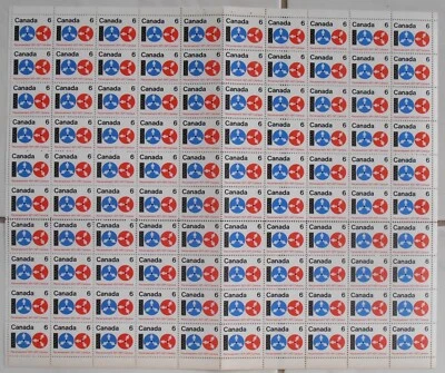 CANADA SC# 542, CENSUS, FULL STOCK SHEET, 6c x 100 - Image 1 of 2