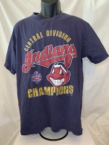 VINTAGE 1995 CLEVELAND INDIANS CENTRAL DIVISION CHAMPIONS T-SHIRT Gr. Large - Bild 1 von 9