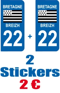 2-STICKERS-PLAQUE-AUTO-IMMATRICULATION-DEPARTEMENT-LOGO 22 - Bild 1 von 1
