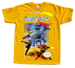 SUPER CONTRA BOX COVER NES game T SHIRT YELLOW ALL SIZES S-5XL - Picture 1 of 2