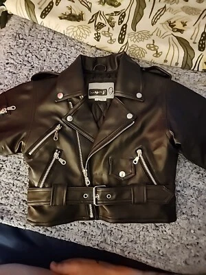 Innosense faux Black leather Biker Style jacket childrens  5T - Image 1 of 4