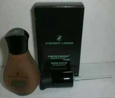 3 PC! Vincent Longo Liquid Canvas Healthy Fluid Sheer Matte Foundation #12 Topaz - Image 1 of 2
