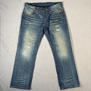 Rivet De Cru Jeans Men’s Size 36x30 Mae Relaxed Straight Leg Medium Wash Grunge - Picture 1 of 14