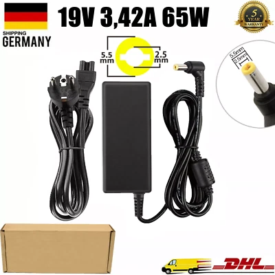 19V 3,42A 65W Notebook Laptop Ladegerät Ladekabel für ASUS TOSHIBA LENOVO Medion - Bild 1 von 4