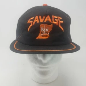 Gorra de béisbol vintage Snapback Hat Savage KOI autopartes camionero - Imagen 1 de 5