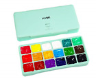 HIMI Gouache Paint Kit 18 Vibrant Colors Non Toxic Paints Jelly Cup Design with