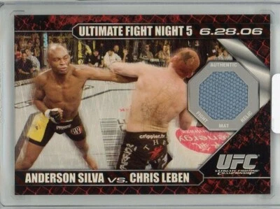 Anderson Silva  Chris Leben 2009 TOPPS UFC  Fight Mat Relic - Image 1 of 2