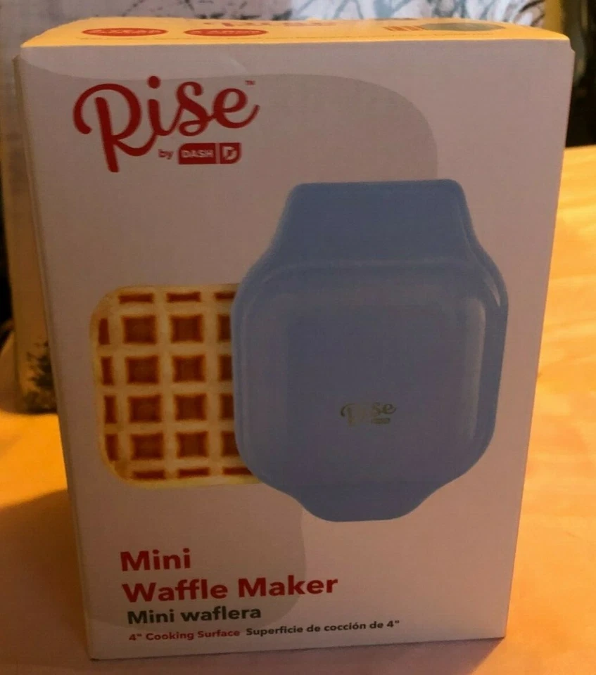 Rise by Dash 4 In. Light Blue Mini Waffle Maker RMW001GBSK06 Dash RMW001GBSK06
