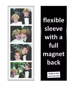 50 Magnetic Photo Booth Frames, made in USA, Full Magnet, white/black, free ship - Picture 1 of 9