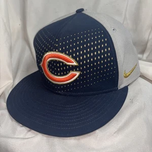 Chicago Bears Logo Navy Grey Gold Nike True Dri-fit Snap Back Hat - Picture 1 of 7