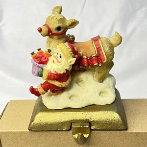 Rentier Rudolf Strumpfhalter mit Weihnachtsmann - Bild 1 von 6