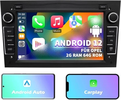 Autoradio per Opel, Radio 2 DIN, Sistema Android 12 2G+64GB con Navi CarPlay And - Immagine 1 di 4