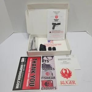 Ruger SR22 Pistol Box w/Manual, Side Lock, Side Label,Papers, Grip, 2 Mag Plates - Picture 1 of 11