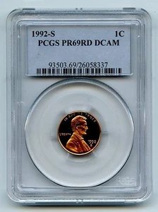 1992 S 1C Lincoln Cent Proof PCGS PR69DCAM - Picture 1 of 1