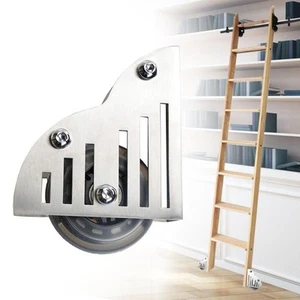 Sliding Library Hardware Rolling Ladder Hardware Multiuse Bottom Wheel Heavy - Picture 1 of 6