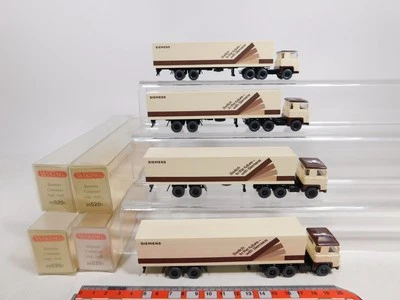 4x wiking H0 1:87 25 520 1 Semirimorchio Del Contenitore Scania Siemens Top + - Immagine 1 di 4