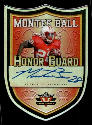Montee Ball 2013 Leaf Valiant #HG-MB2 Honor Guard Die Cut Orange #/25 - Image 1 of 2
