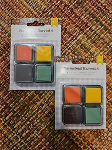 2 NEW American Crafts FARMSTEAD HARVEST Ink Pads 4/Pkg/8TOTAL ACFH4736 AUTUMN  - Picture 1 of 3