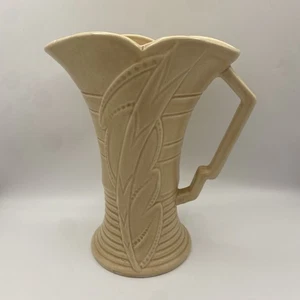 Arthur Wood Harford England Art Deco Keramik Kanne Vase beige Keramik 20 cm - Bild 1 von 11